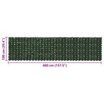 vidaXL Écran de balcon avec feuilles Vert foncé 400 x 100 cm