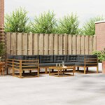 vidaXL Ensemble de canapés d'extérieur 8 Pièces Naturel et Anthracite