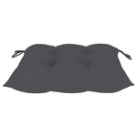 vidaXL Chaises de jardin lot de 4 avec coussins anthracite Teck solide