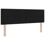 vidaXL Lit à ressorts avec matelas Noir 140 x 200 cm tissu