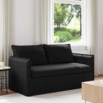 vidaXL Canapé Noir 156 x 82 x 85 cm tissu