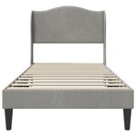 vidaXL Cadre de lit avec tête de lit Gris clair 100 x 200 cm Velours
