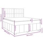 vidaXL Sommier à lattes de lit avec matelas Bleu 180x200 cm Tissu