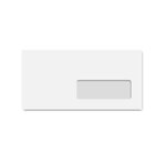 Boite de 250 enveloppes 90g dl 110x220 mm fenêtre 35x100 blanc clairalfa