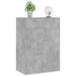 vidaXL Armoire à chaussures Gris béton 60x35x84 cm Bois d'ingénierie