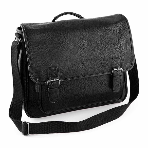 Sac messenger sacoche bandoulière - QD875 - noir - imitation cuir