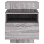 vidaXL Armoires de chevet avec lumières LED 2 Pièces sonoma gris