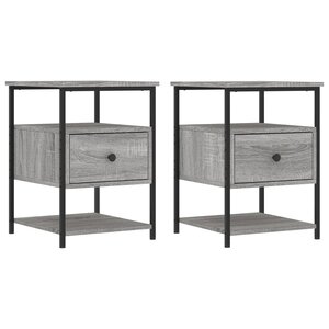 vidaXL Tables de chevet 2 Pièces sonoma gris 40x42x56cm bois d'ingénierie