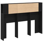 vidaXL Cabinet de Tête de Lit Chêne noir 120 x 18.5 x 102.5 cm