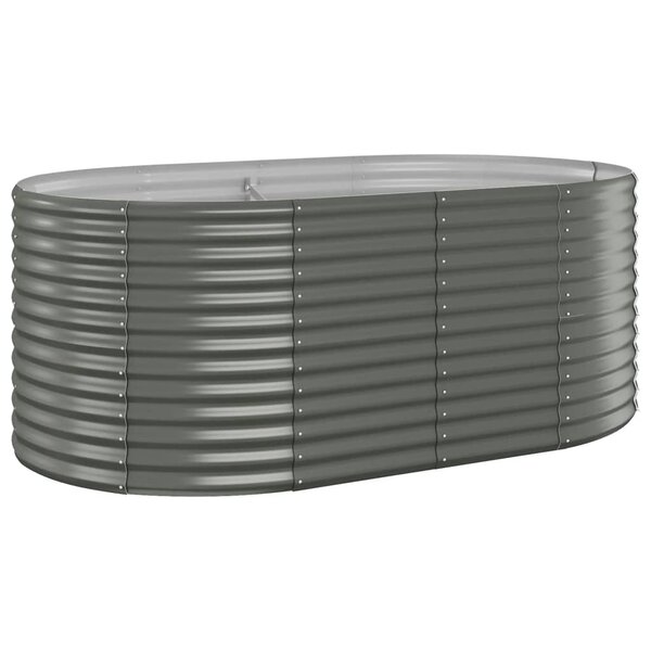 vidaXL Lit surélevé de jardin Acier galvanisé 175x100x68cm gris