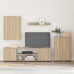 vidaXL Ensemble meuble TV 4 Pièces Chêne Sonoma Bois d'ingénierie