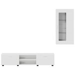 vidaXL Ensemble meuble TV FLORIN Blanc brillant Bois d'ingénierie
