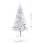 vidaXL Arbre de Noël artificiel pré-éclairé/boules argenté 120 cm PET