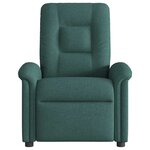 vidaXL Fauteuil inclinable Vert foncé Tissu