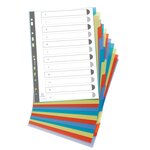 EXACOMPTA Intercalaires FOREVER en polypropylène 3/10e assortis touches neutres format A4