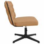 vidaXL Chaise pivotante de bureau beige bouclé comme de la laine tissu