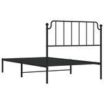 vidaXL Cadre de lit métal sans matelas avec tête de lit noir 107x203cm