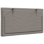 vidaXL Coussin de tête de lit Hanko taupe 90 cm tissu