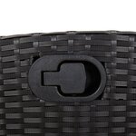 vidaXL Ensemble à manger de jardin 9Pièces coussins noir résine tressée