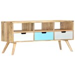 vidaXL Meuble TV 110x35x48 cm Bois de manguier massif