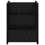 vidaXL Étagère à magazines avec étagère Chêne noir 35 x 35 x 45 cm