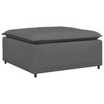 vidaXL Module de repose-pieds pour canapé modulaire Gris foncé 100 x 100 x 48 cm