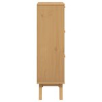 vidaXL Armoire à chaussures OLDEN gris et marron bois massif de pin