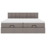 VidaXL Cadre de lit ottoman avec matelas taupe 160x200 cm tissu