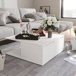 vidaXL Table basse Blanc 80x80x31 cm Aggloméré