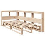 vidaXL Lit bibliothèque sans matelas 90x190 cm bois de pin massif