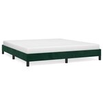 vidaXL Cadre de lit sans matelas vert foncé 160x200 cm velours
