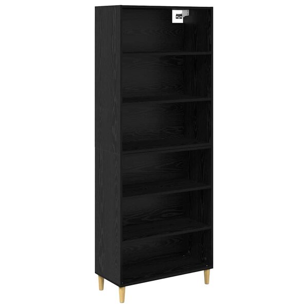 vidaXL Haut Armoire Chêne noir 69 5 x 32 5 x 180 cm Bois d'ingénierie