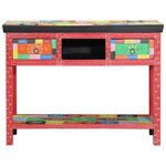 Table Console Multicolore 100x30x75 cm en Bois Massif de Mangue vidaXL