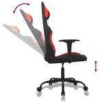vidaXL Chaise de jeu Noir et rouge Tissu