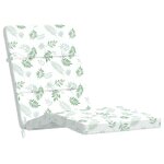 vidaXL Coussins de chaise longue lot de 2 motif de feuilles