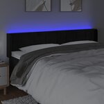 vidaXL Tête de lit à LED Noir 163x16x78/88 cm Velours