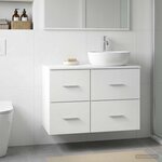 vidaXL Meuble de Salle de Bain In-between Blanc 30 x 35 x 50 cm