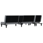 vidaXL Canapé-lit en forme de L gris clair 255x140x70 cm tissu