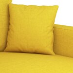 vidaXL Ensemble de canapés 4 Pièces avec coussins jaune clair tissu