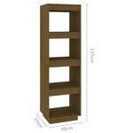 vidaXL Bibliothèque/Séparateur de pièce Marron miel 40x35x135 cm Pin