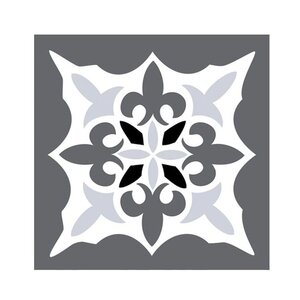 6 stickers carreaux de ciment nuances de gris 15 x 15 cm