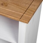 Vidaxl bibliothèque blanc 80x35x110 cm pin massif assortiment panama