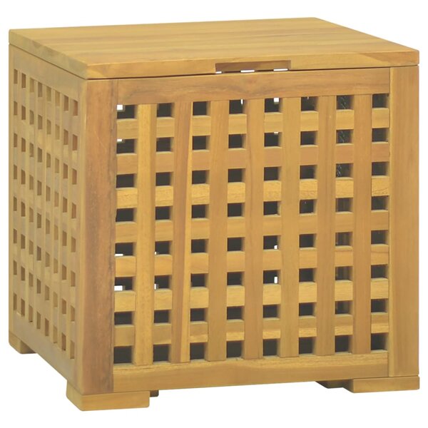 vidaXL Boîte à corde 40x40x40 cm Bois massif de teck