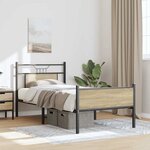 vidaXL Cadre de lit sans matelas chêne sonoma 80x200 cm
