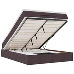 VidaXL Cadre de lit ottoman avec matelas marron foncé 140x200 cm tissu