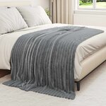 vidaXL plaid Gris foncé 200 x 150 cm 0.8 kg Polaire
