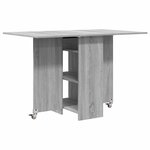 vidaXL Table à dîner 115 x 70 x 75 cm Bois d'ingénierie Sonoma gris