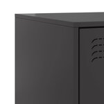 vidaXL Table de chevet noir 34 5x39x62 cm acier