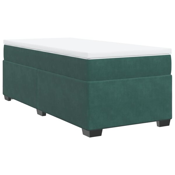 vidaXL Sommier à lattes de lit et matelas Vert foncé 80x200 cm Velours