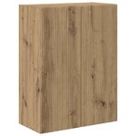 vidaXL Meuble TV mural Blanc 59 5 x 31 x 60 cm Bois d'ingénierie